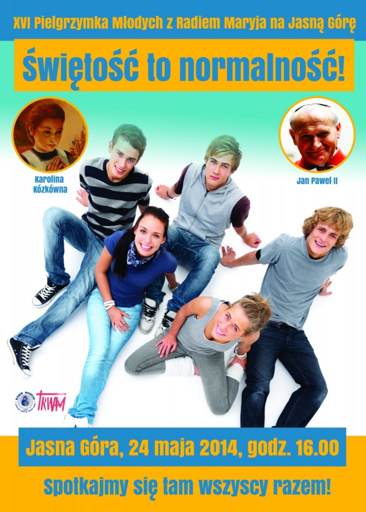 XVI Pielgrzymka Młodych z Radiem Maryja na Jasną Górę-plakat