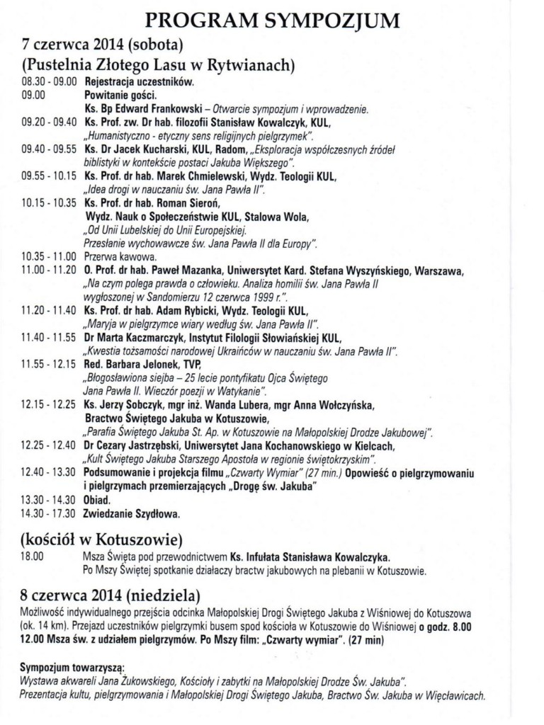 PROGRAM SYMPOZJUM