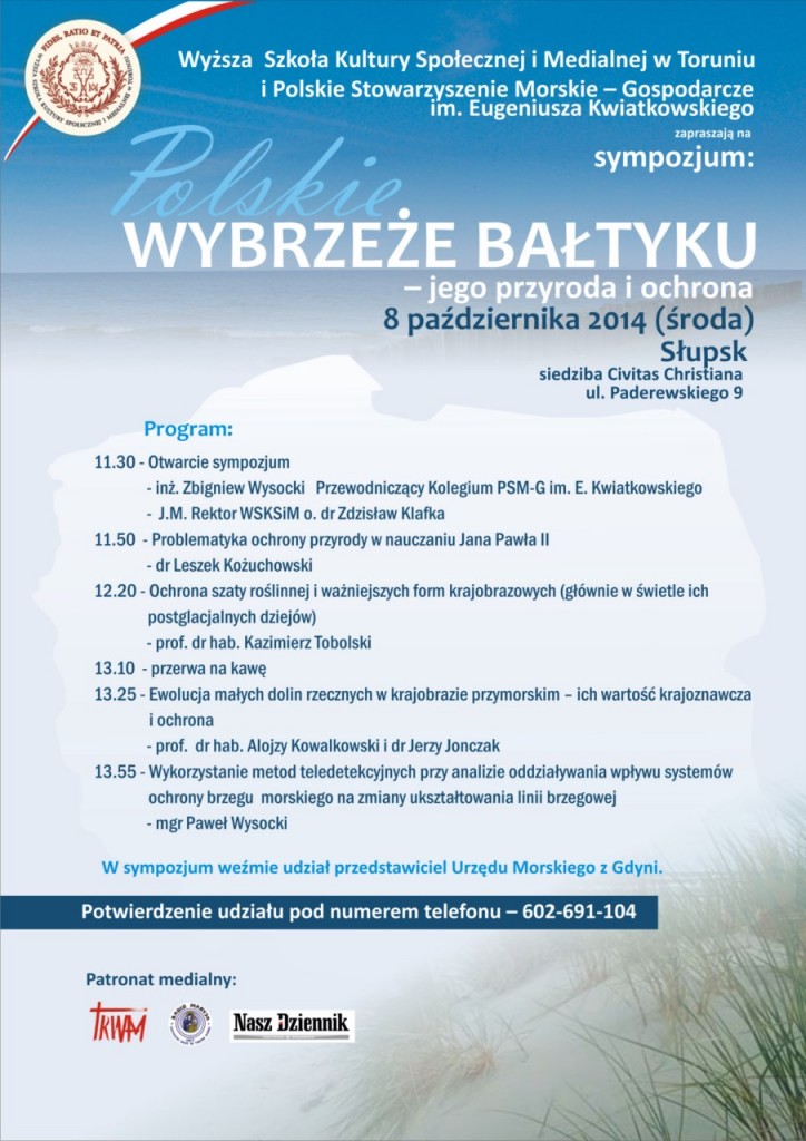 Sympozjum Wybrzeże Bałtyku-jego przyroda i ochrona