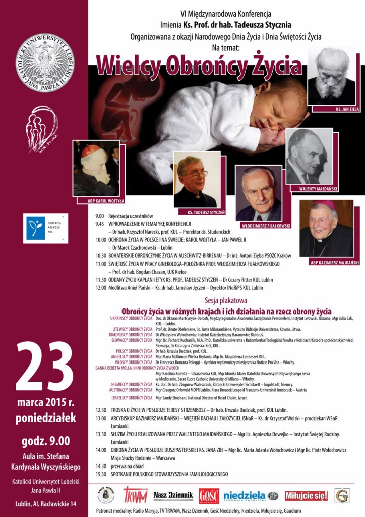 Konferencja nt. „Wielcy Obrońcy Życia”
