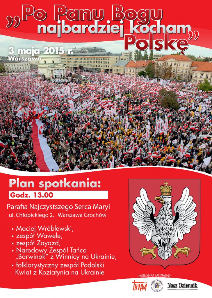 Koncert patriotyczny w Warszawie - plakat