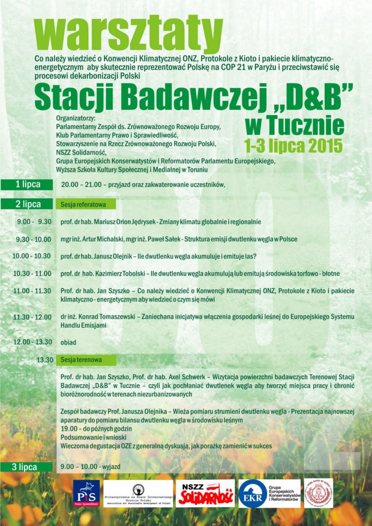 Warsztaty ekologiczne w Tucznie-plakat