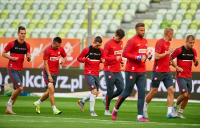 zawodnicy reprezentacji Polski trening