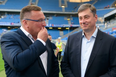 Trener Pogoni Czes³aw Michniewicz trener Lecha Maciej Skor¿a
