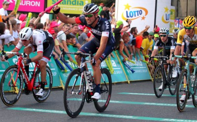 Matteo Pelucchi Giacomo Nizzolo Tom Van Asbroeck