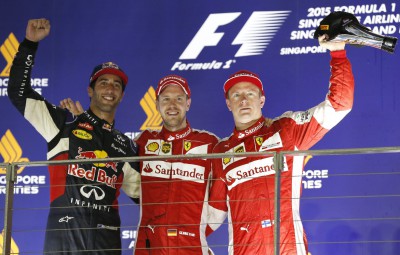 Ricciardo, Vettel, Raikkonen