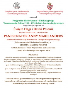 zaproszenie 1 strona Święto Flagi 2016