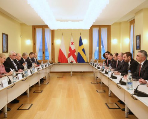 Witold Waszczykowski, Margot Wallstrom, Giorgi Margwelaszwili, Micheil D¿anelidze