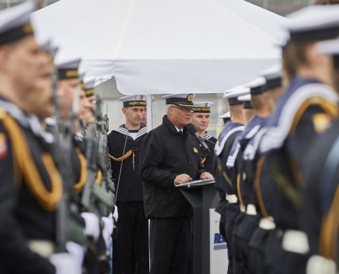 Uroczystości chrztu holownika H-2, 8 bm. w Stoczni Remontowa Shipbuilding w Gdańsku (7)
