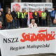 Hutnicy pikietują przed hutą ArcelorMittal w Krakowie (1)