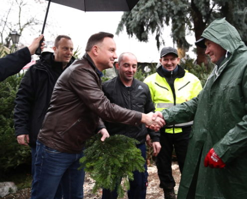 Prezydent Andrzej Duda podczas świątecznych zakupów w Krakowie (10)