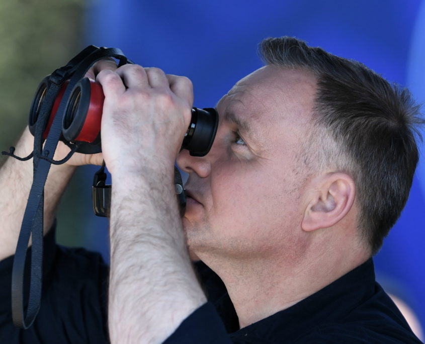 Prezydent Rzeczypospolitej Polskiej Andrzej Duda podczas ćwiczeń Anakoda-20 na Centralnym Poligonie Sił Powietrznych w Ustce (4)