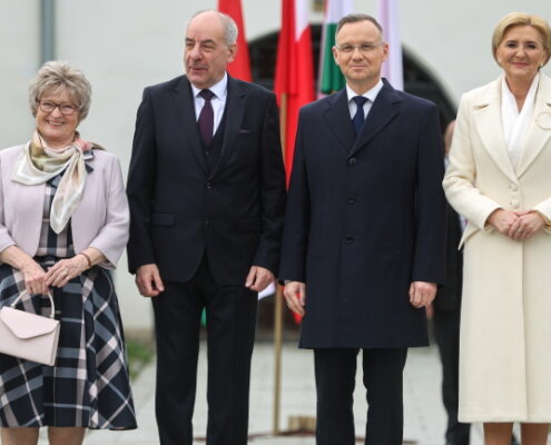 Andrzej Duda, Agata Kornhauser-Duda, Tamas Sulyok, Zsuzsanna Nagy